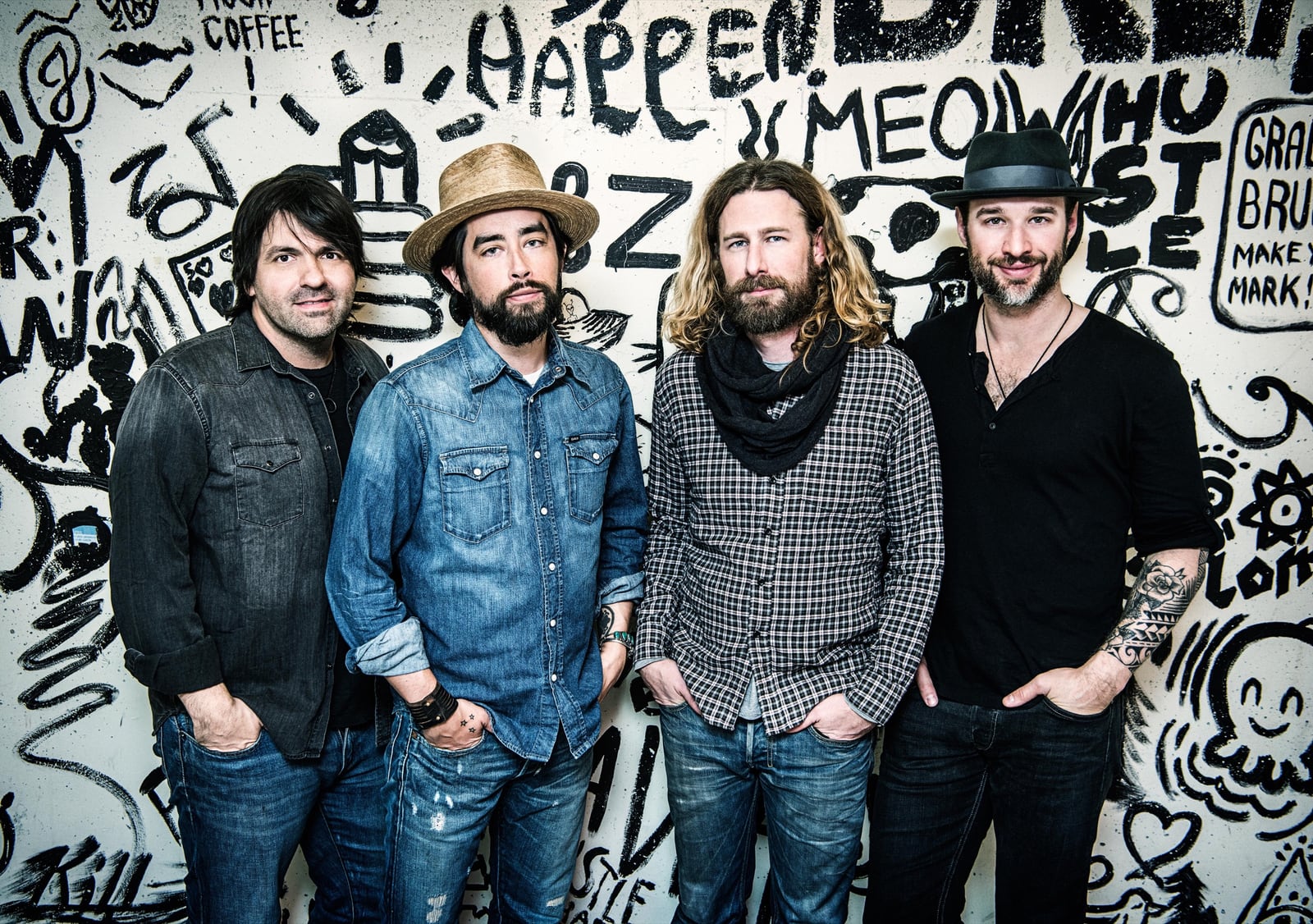Nathan Dale, Jackie Greene, Jon Cornell, and Fitz Harris together in 2016