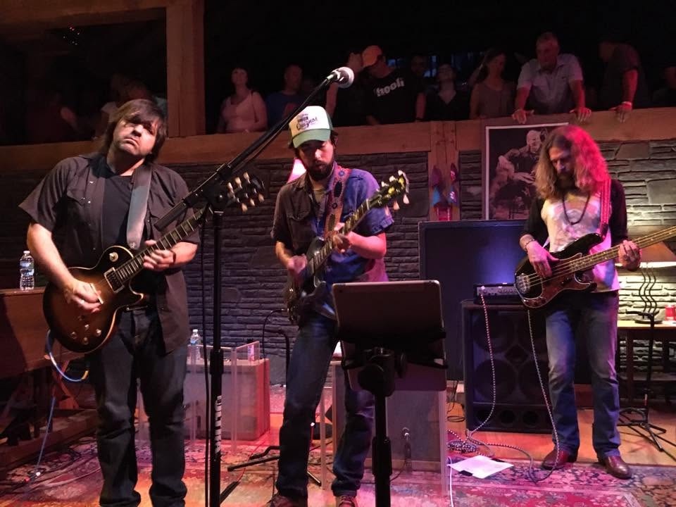 Nathan Dale, Jackie Greene, and Jon Cornell performing at Levon Helm Studios in Woodstock on July 23, 2016